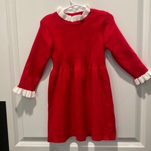 Red with white trim girls dress, perfect for Christmas pictures! Never worn
